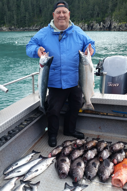 Alaska fishing after double knee replacement